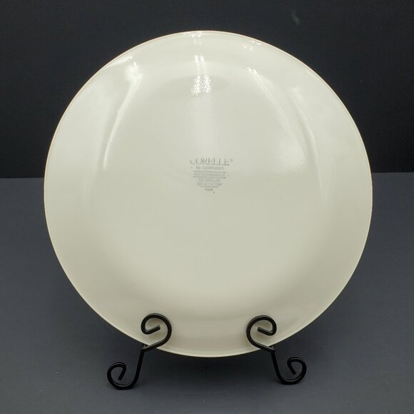 Corelle Blue Lily Dinner Plates Blue Flowers Bands on Cream Sandstone Plates - Picture 4 of 5